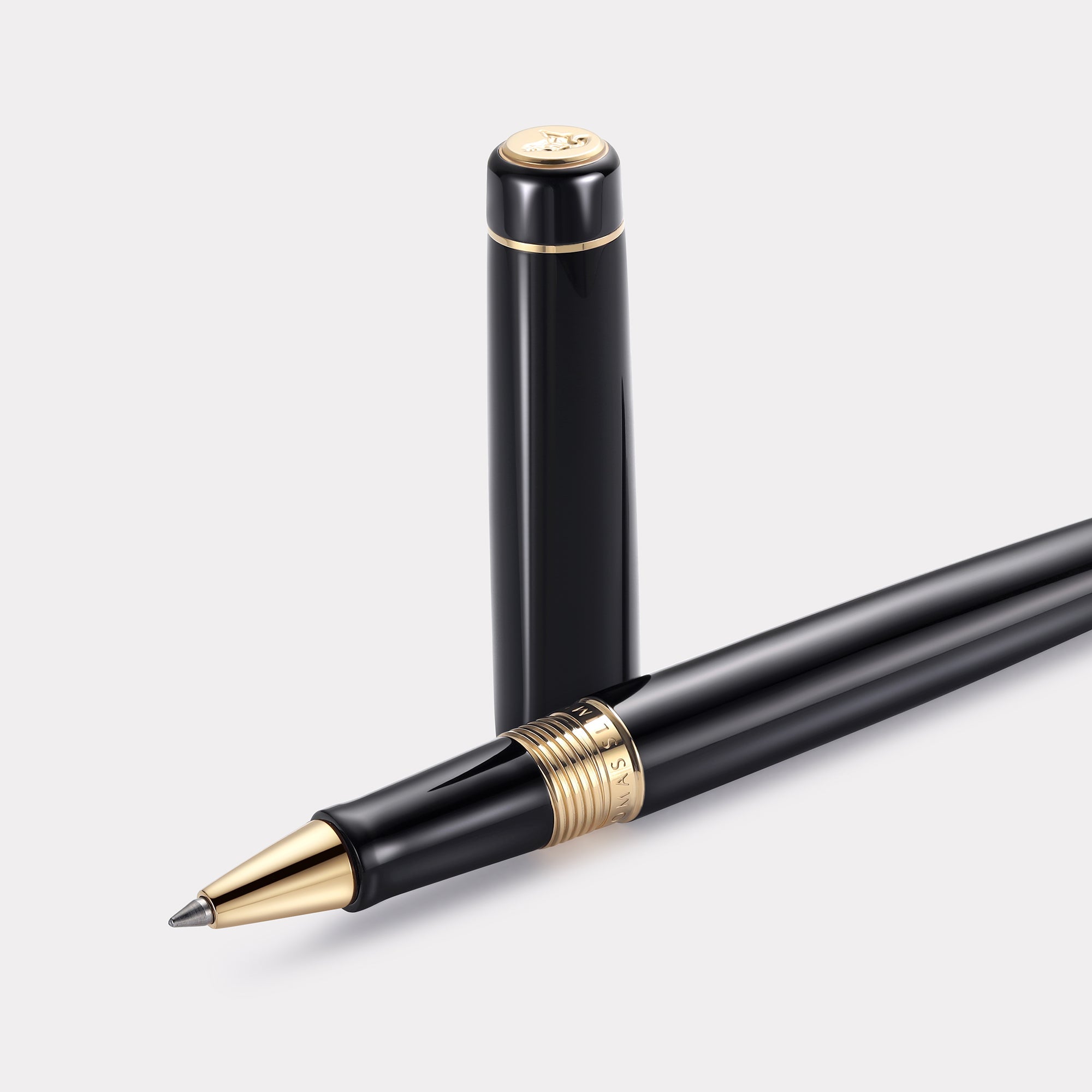 Tangier Classic Black Rollerball Pen – Gold