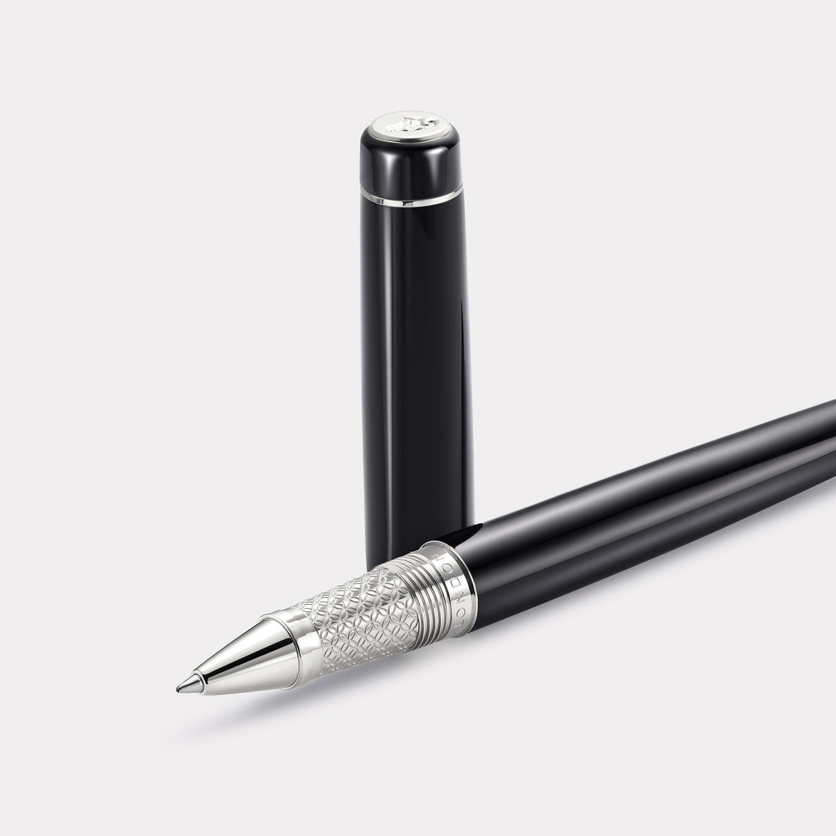 Tangier Mosaic Black Rollerball Pen - Steel