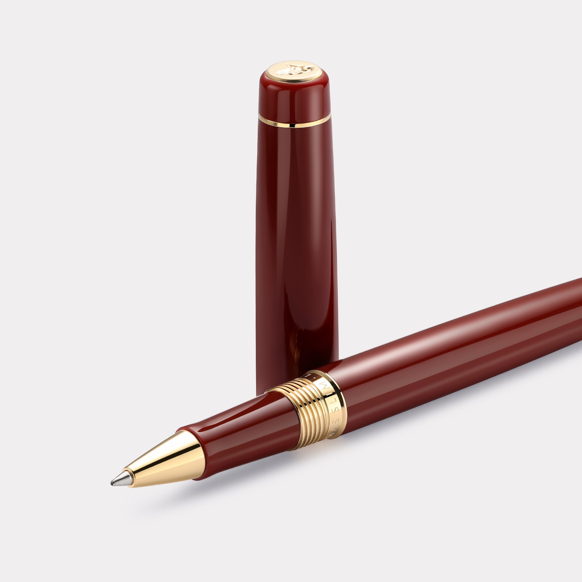 Tangier Classic Carmine Red Rollerball Pen – Gold