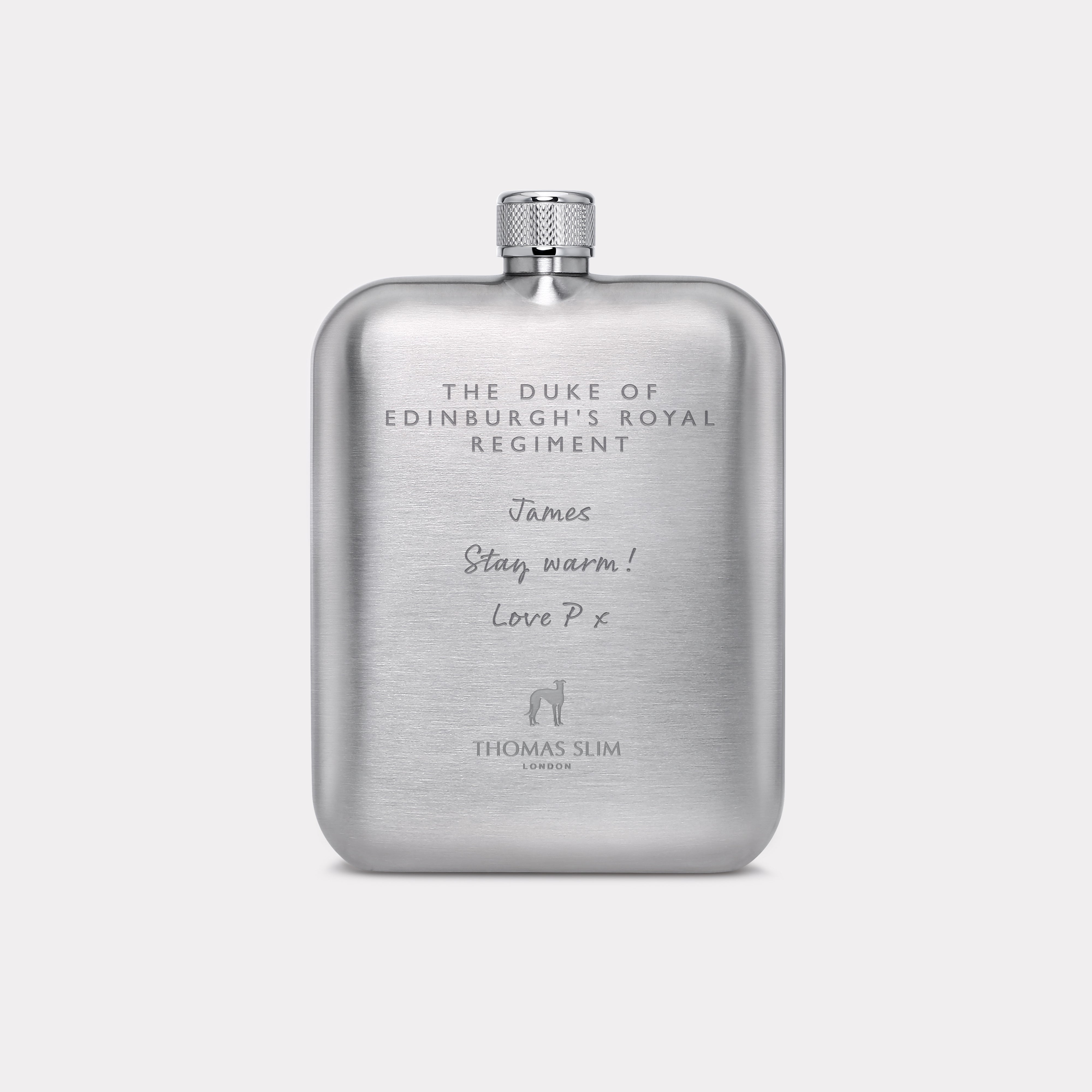 Duke of Edinburgh’s Royal Regiment Hip Flask - Steel