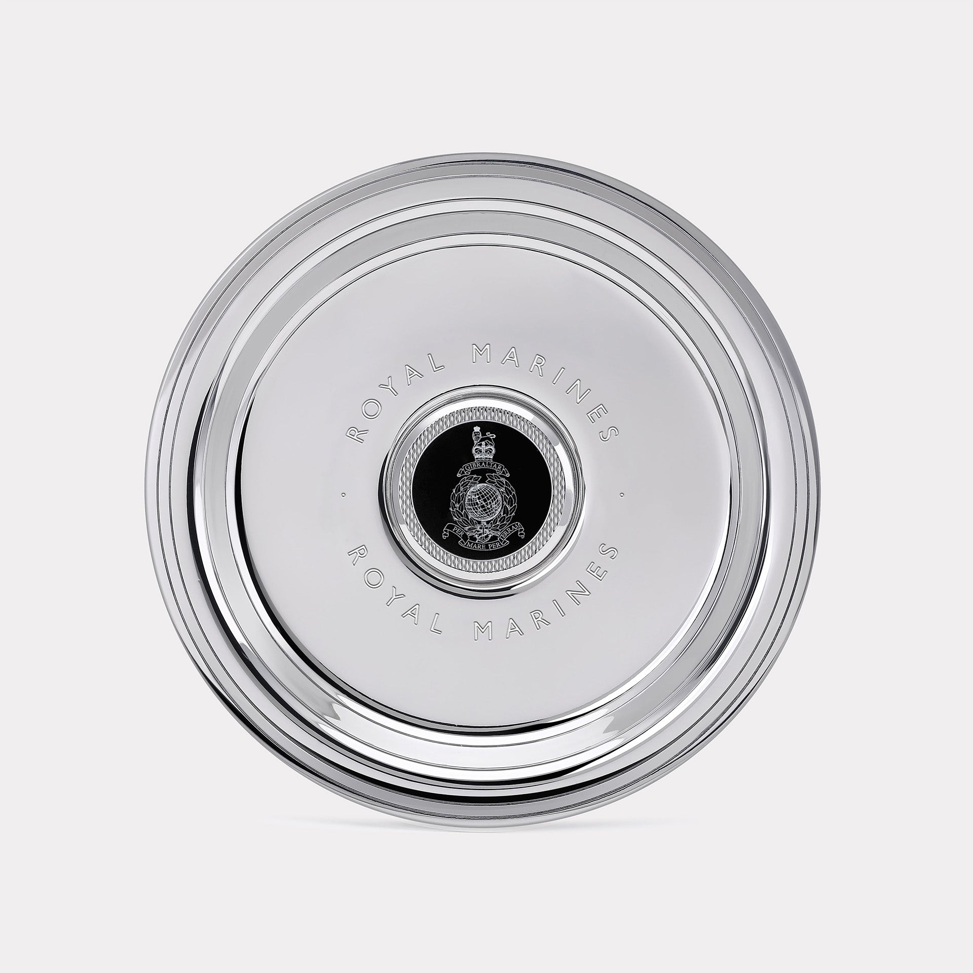 Royal Marines Wine Bottle Tray - Steel