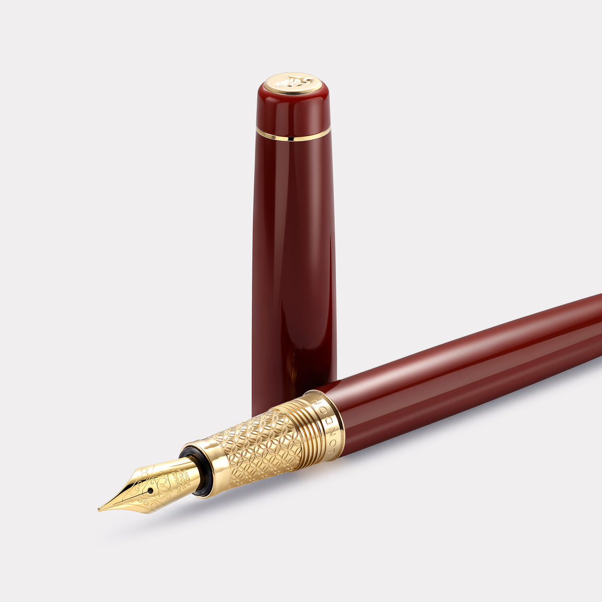 Tangier Mosaic Carmine Red Fountain Pen – Gold