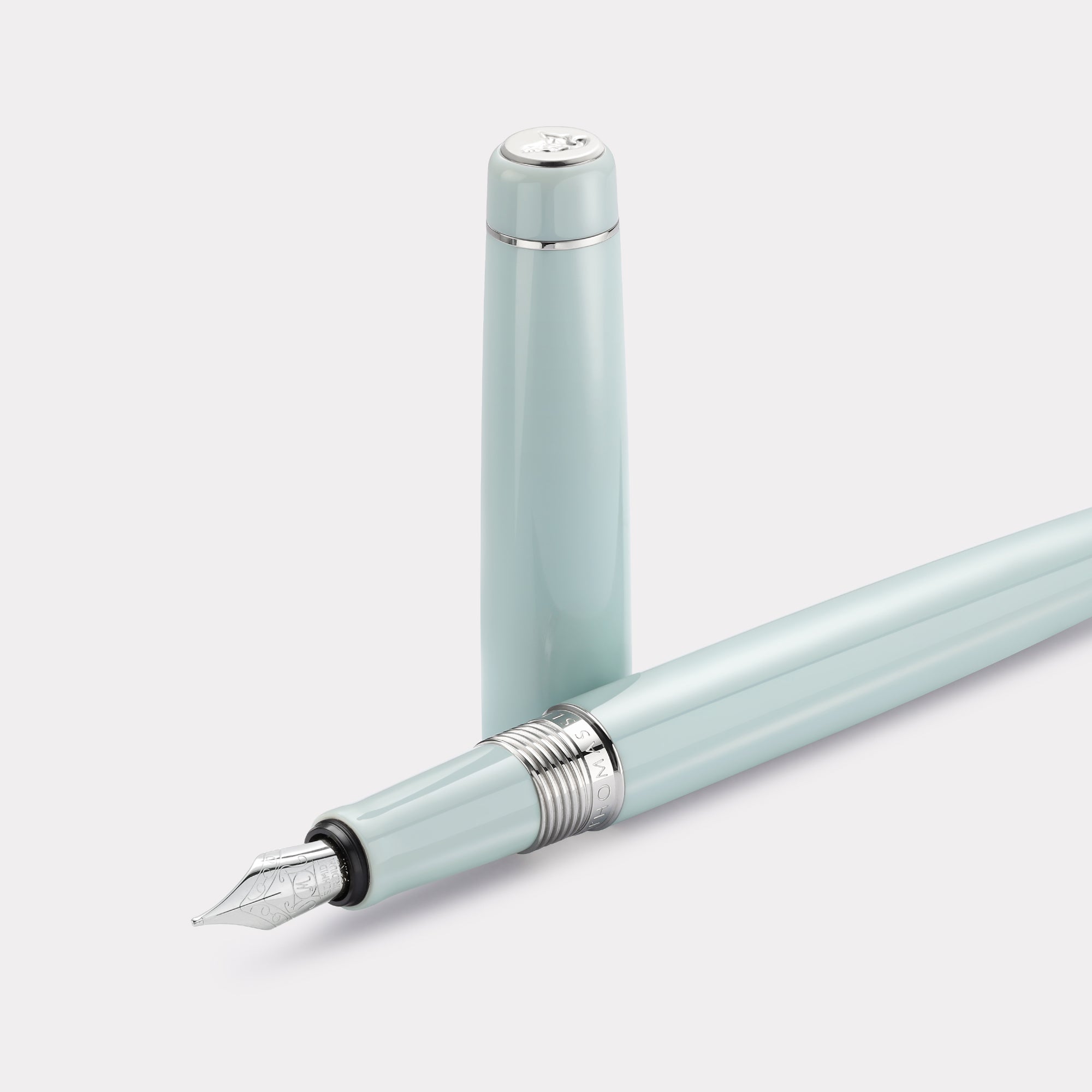 Tangier Classic Chalcedony Blue Fountain Pen – Steel
