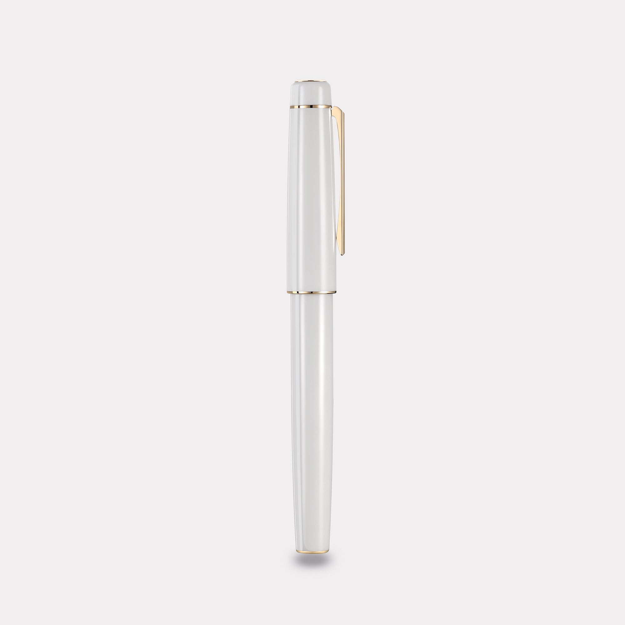 Guanleming 万年筆 ホワイト・ゴールド Tangier Classic Alabaster White Fountain Pen – Gold | Thomas Slim